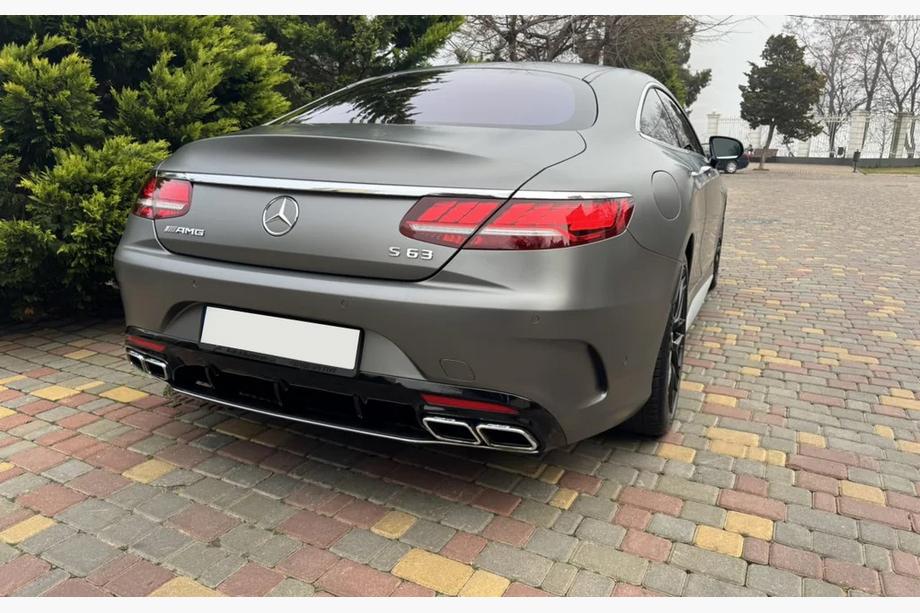 Mercedes S-class C217 Coupe 2014–2020 Zadní difuzor s koncovkami Silver (2018-2020) Image