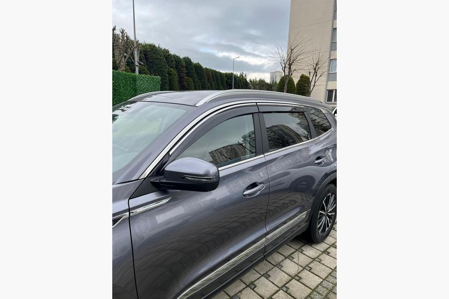 Chery Tiggo 8 2017– Ofuky oken s chromovanou lištou (4 ks, Sunplex Steinless) Image