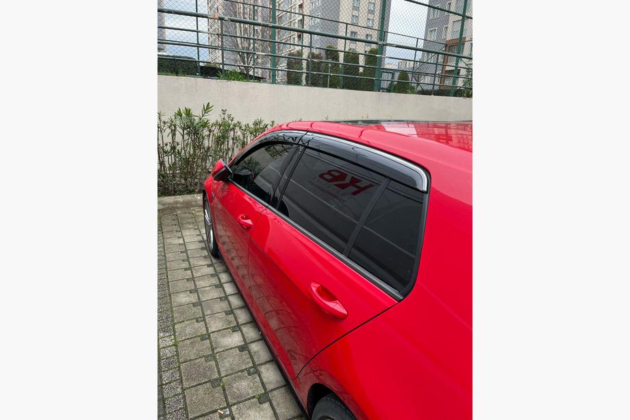 Volkswagen Golf 6 2008–2014 Ofuky oken s chromovanou lištou HB (4 ks, Sunplex Steinless) Image