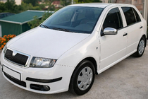 Skoda Fabia 2000–2007 Chromové kryty zrcátek 2006↗ (2 ks, nerez) fotografie 1