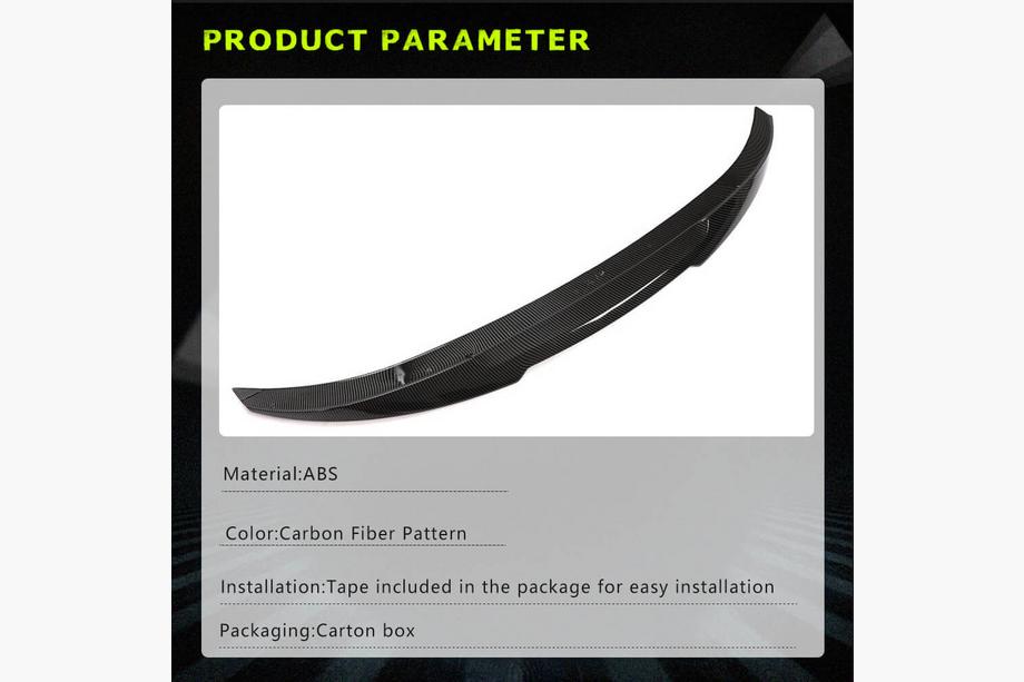 BMW řada 3 F30/F31 2012–2019 Spoiler víka kufru Carbon Look ABS (SD) Fotografie 3
