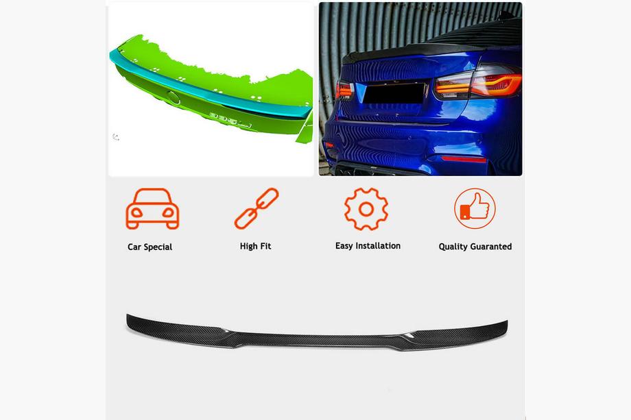 BMW řada 3 F30/F31 2012–2019 Spoiler M4-Style V3 (pro F30/F80, karbon) Fotografie 3