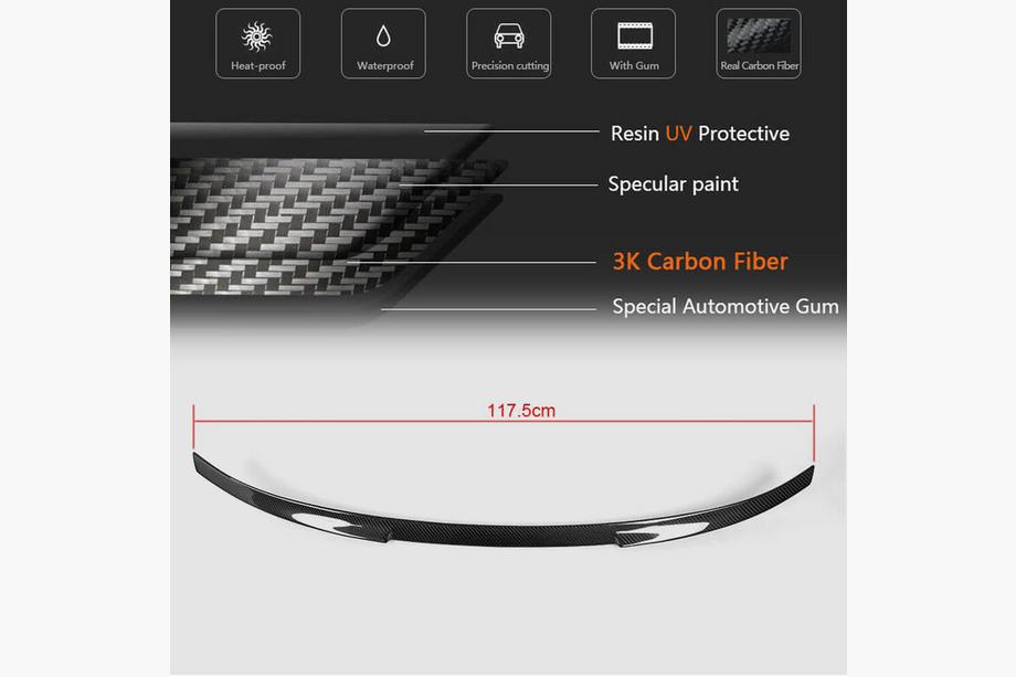 BMW řada 4 F32/F33/F36 2012–2020 Spoiler V7 (pro F32, karbon) Fotografie 5