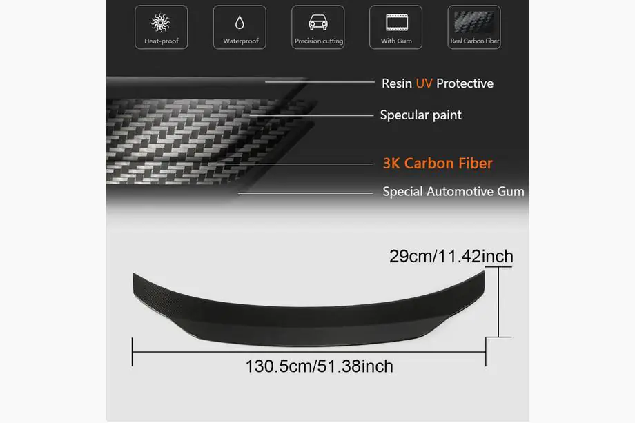 BMW řada 4 F32/F33/F36 2012–2020 Spoiler V2 (pro F33/F83, karbonový) Fotografie 6
