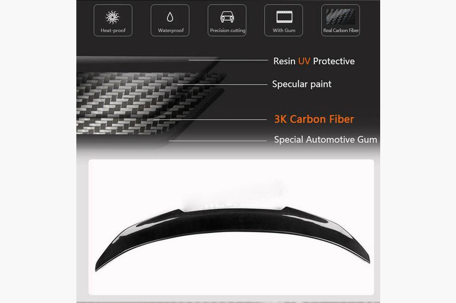 BMW X6 F16 2014–2019 Carbon spoiler víka kufru V2 Fotografie 3