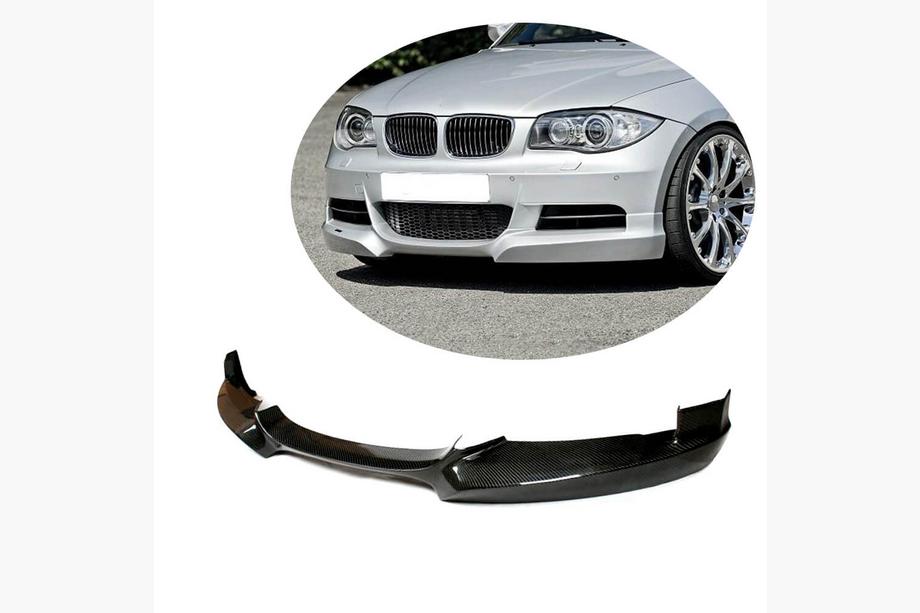 BMW řada 1 E81/E82/E87/E88 2004–2011 Přední karbonový lip spoiler nárazníku V2 (pro E82/E88 M-Sport) Image