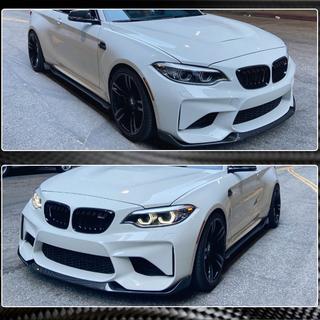 Přední lip spoiler Lip V4 na nárazník (pro F87 M2 Competition, karbon) BMW řady 2 F22/F23 2014–2021 fotografie 4