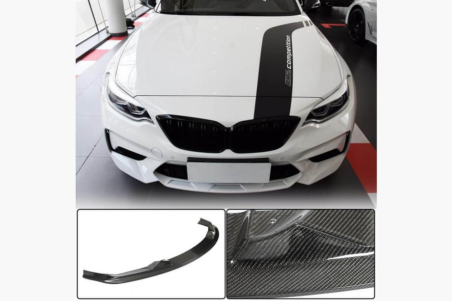 BMW řady 2 F22/F23 2014–2021 Lip spoiler předního nárazníku V6 (pro F87 M2 Competition, karbon) Fotografie 1