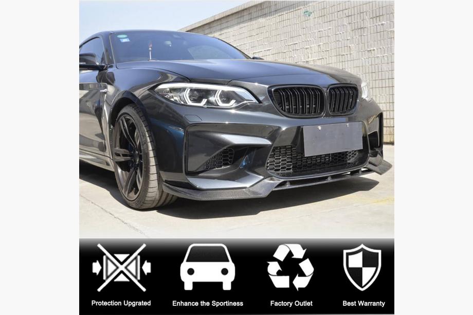 BMW řady 2 F22/F23 2014–2021 Přední lip spoiler na nárazník Lip V3 (pro F87 M2, karbon) Fotografie 5