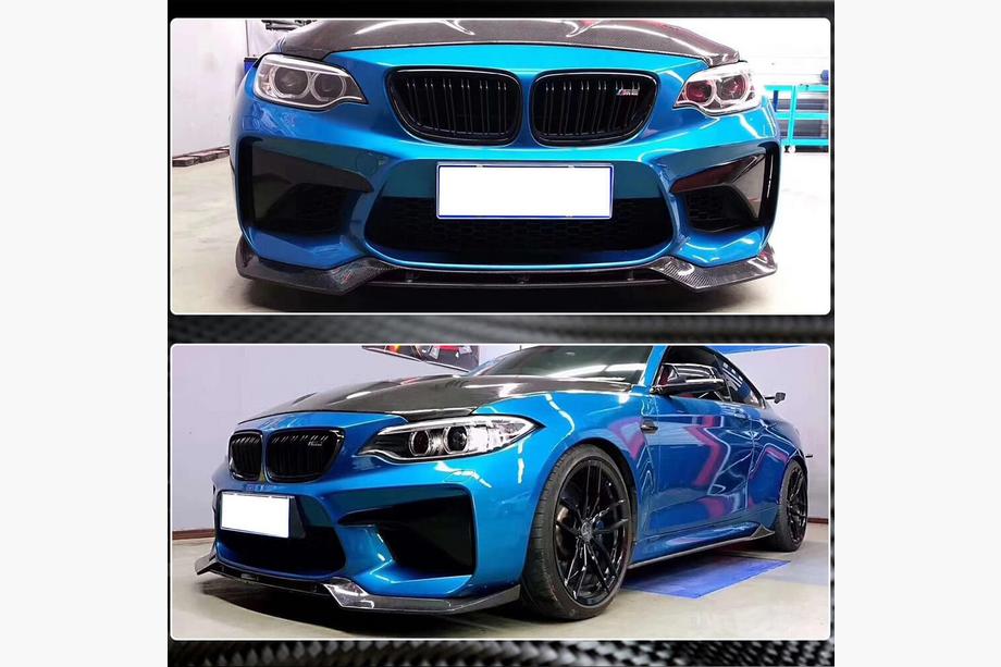 BMW řady 2 F22/F23 2014–2021 Přední lip spoiler na nárazník Lip V3 (pro F87 M2, karbon) Fotografie 6