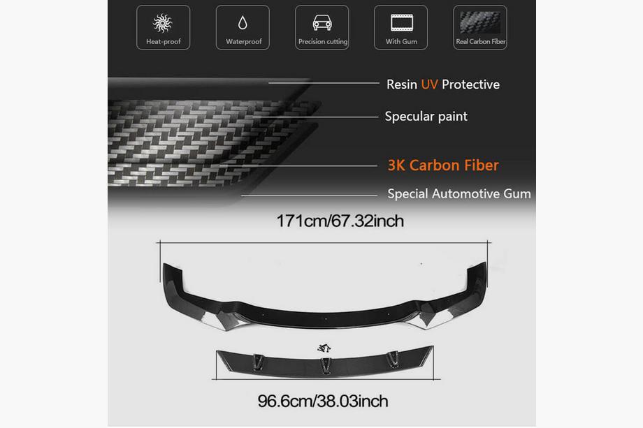 BMW řady 2 F22/F23 2014–2021 Lip spoiler předního nárazníku Lip V2 (pro F87 M2, karbon) Fotografie 6