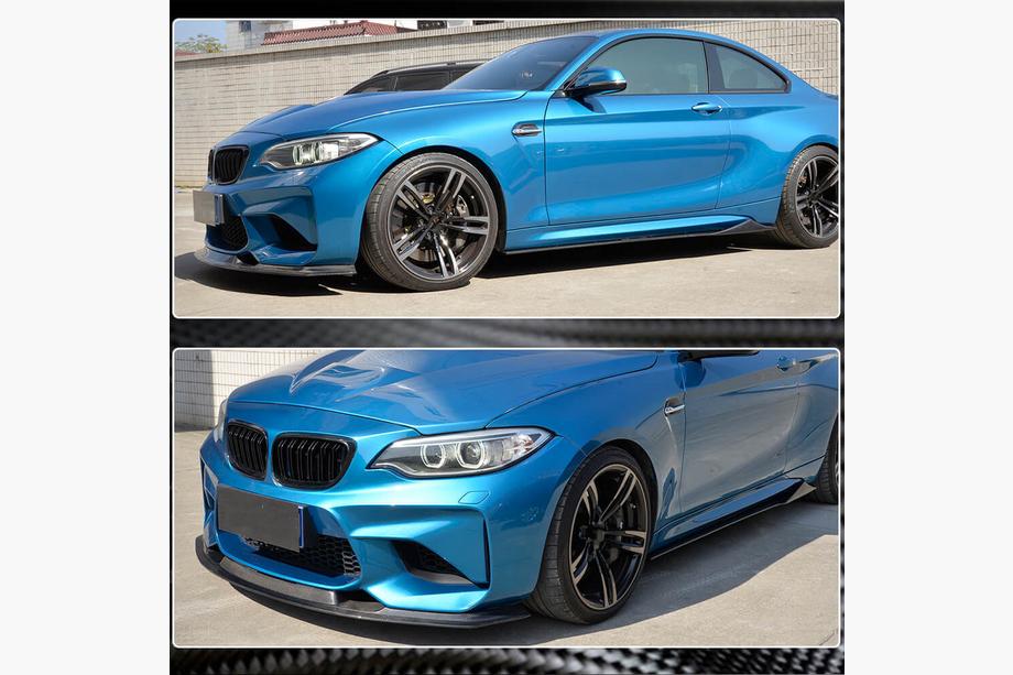BMW řady 2 F22/F23 2014–2021 Přední lip spoiler na nárazník FRP V9 (pro F87) Fotografie 3