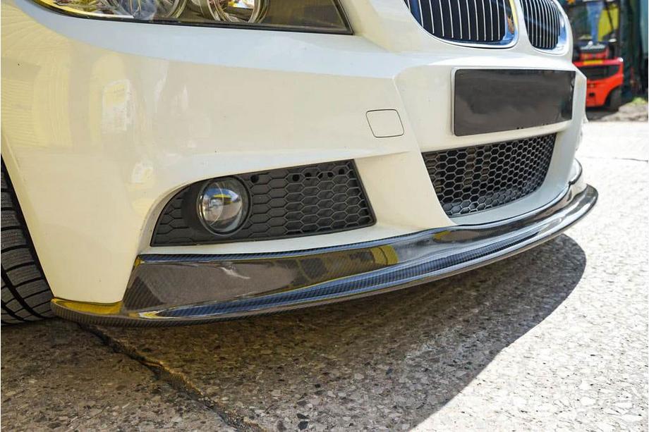 BMW řady 3 E90/E91 2005–2011 Přední lip spoiler na nárazník (pro E90 M-Sport 2008-2011, karbon) Fotografie 5
