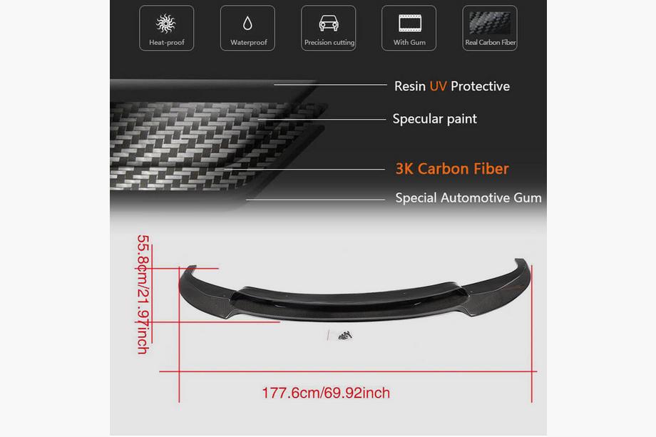 BMW řady 6 F12/F13/F06 2011–2018 Přední lip spoiler na nárazník Lip V2 (pro M6, karbon) Fotografie 7