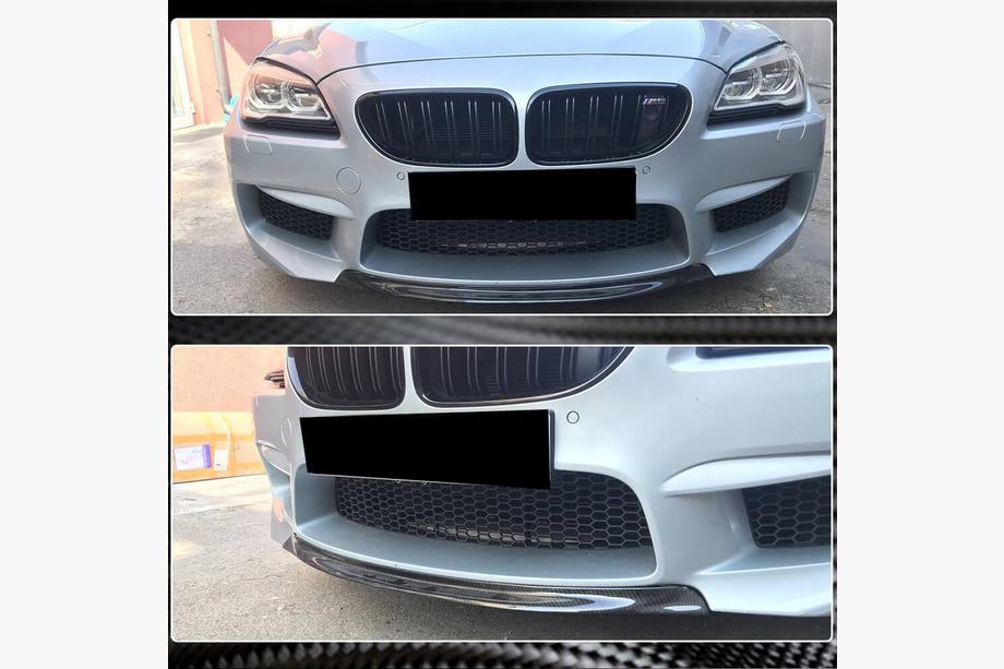 BMW řady 6 F12/F13/F06 2011–2018 Lip spoiler na přední nárazník z suchého karbonu V6 Fotografie 4