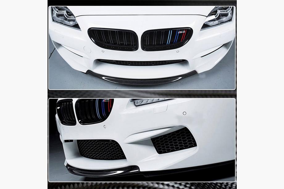 BMW řady 6 F12/F13/F06 2011–2018 Lip spoiler na přední nárazník z suchého karbonu V6 Fotografie 5