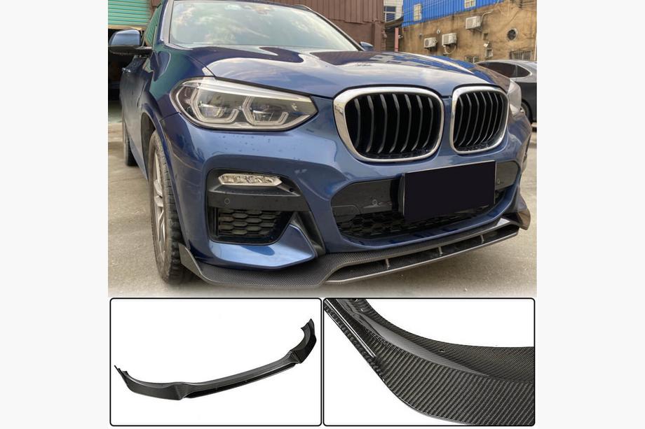 BMW X3 G01 2018– Nástavce na přední nárazník Lip (pro originální M-Sport 2018-2021, karbon) Fotografie 1