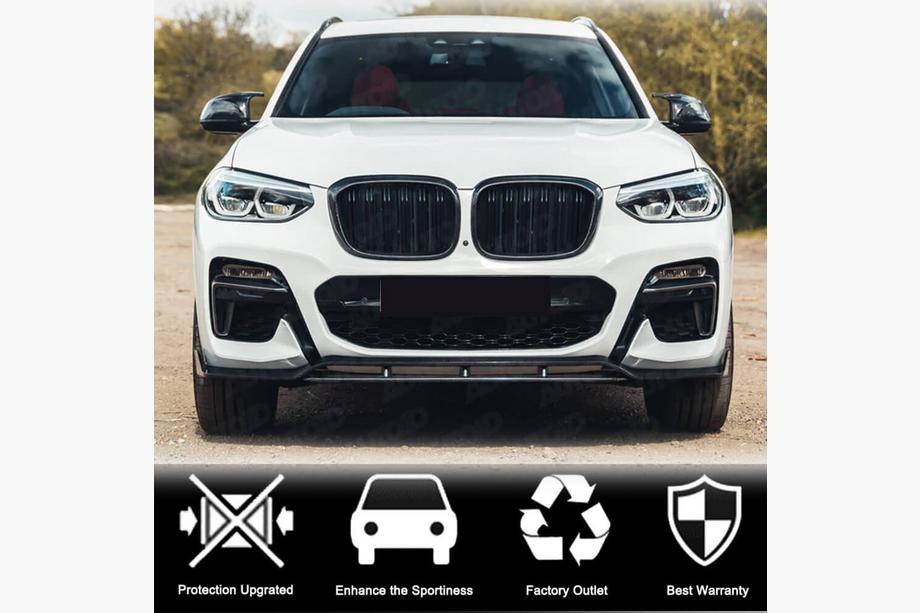 BMW X3 G01 2018– Nástavce na přední nárazník Lip (pro originální M-Sport 2018-2021, karbon) Fotografie 3