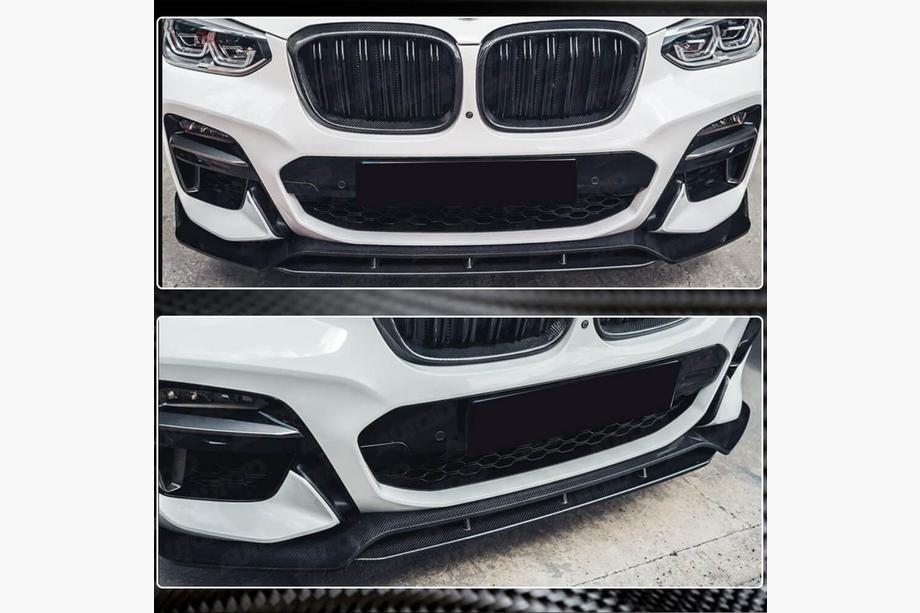 BMW X3 G01 2018– Nástavce na přední nárazník Lip (pro originální M-Sport 2018-2021, karbon) Fotografie 4