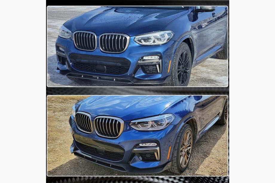BMW X3 G01 2018– Nástavce na přední nárazník Lip (pro originální M-Sport 2018-2021, karbon) Fotografie 5