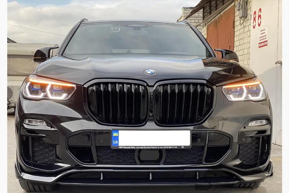 BMW X5 G05 2019–2026 Přední lip spoiler Paradigm V-3 (2018-2022, lesklá černá) Image