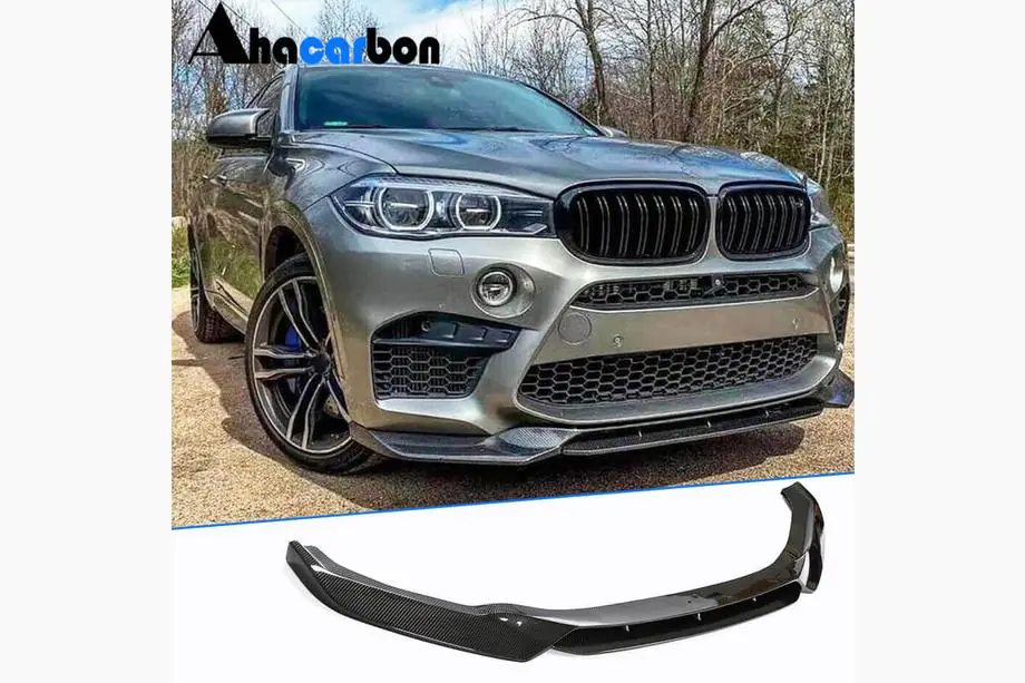 BMW X6 F16 2014–2019 Přední lip spoiler na nárazník Lip V1 (pro F86, karbon) Image