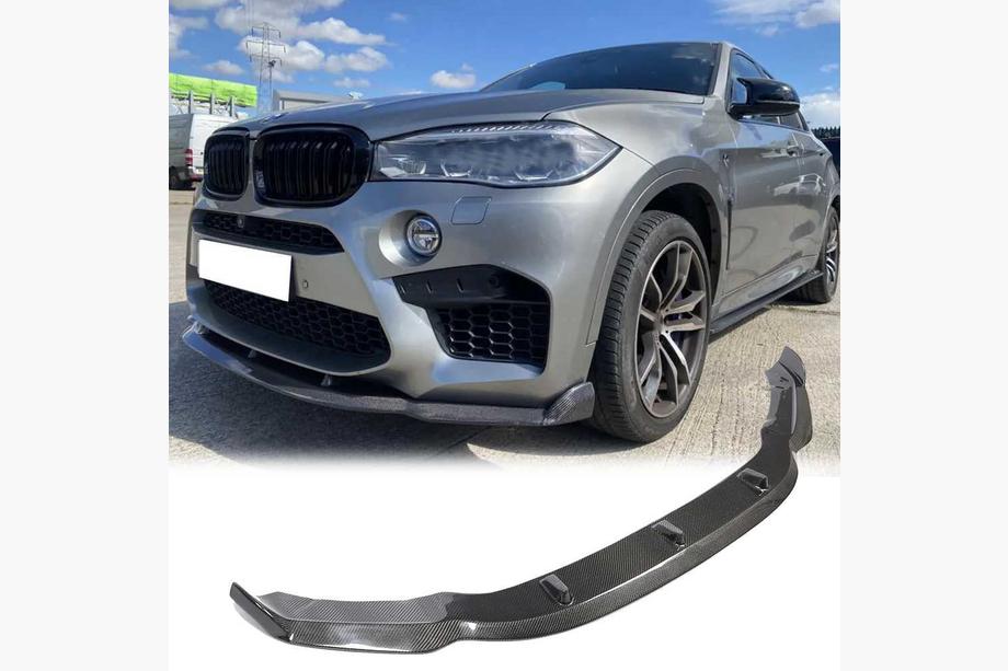 BMW X6 F16 2014–2019 Lip spoiler předního nárazníku Lip V3 (pro F86, karbon) Image