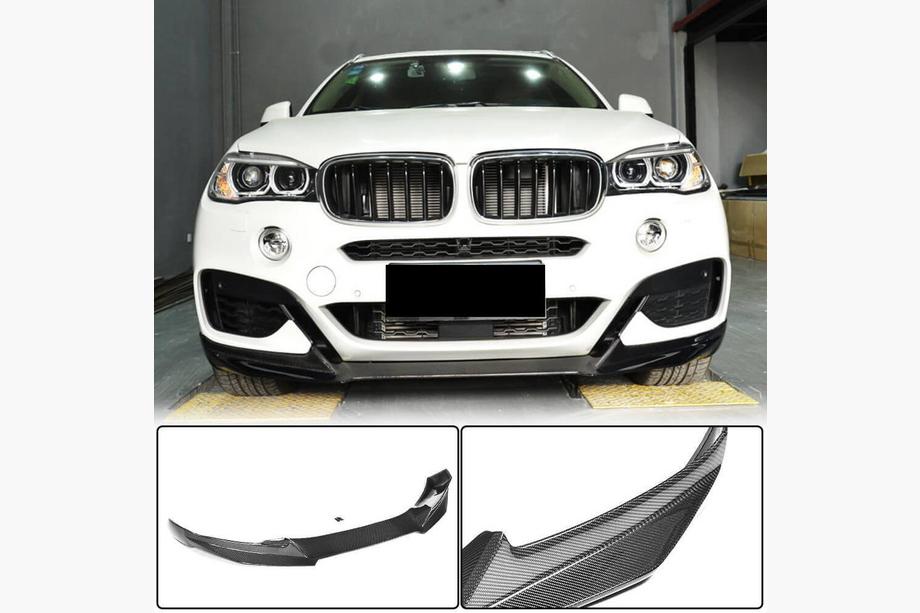BMW X6 F16 2014–2019 Přední lip spoiler na nárazník (pro M-Sport, karbon) Image