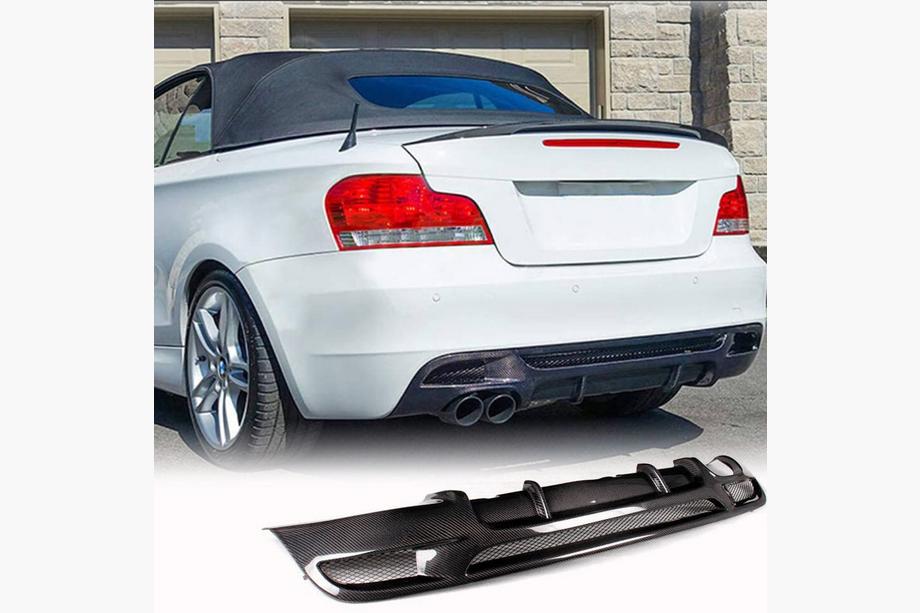 BMW řada 1 E81/E82/E87/E88 2004–2011 Difuzor zadního nárazníku V1 (pro E82/E88 M-Sport, karbon) Image