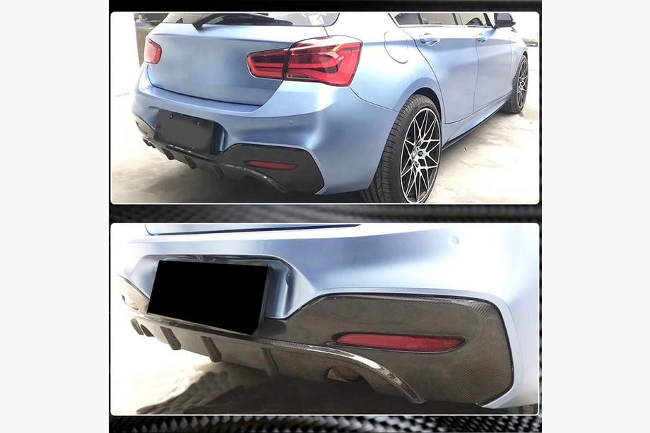 BMW řada 1 F20/F21 2011–2019 Difuzor zadního nárazníku (pro M-Sport 2015-2019, karbon) Fotografie 3