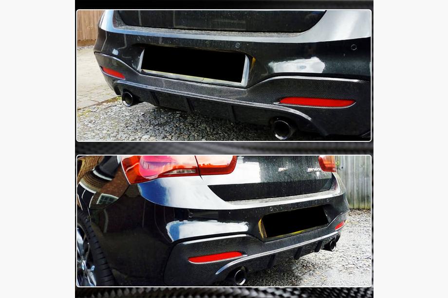 BMW řada 1 F20/F21 2011–2019 Difuzor zadního nárazníku (pro M-Sport 2015-2019, karbon) Fotografie 4