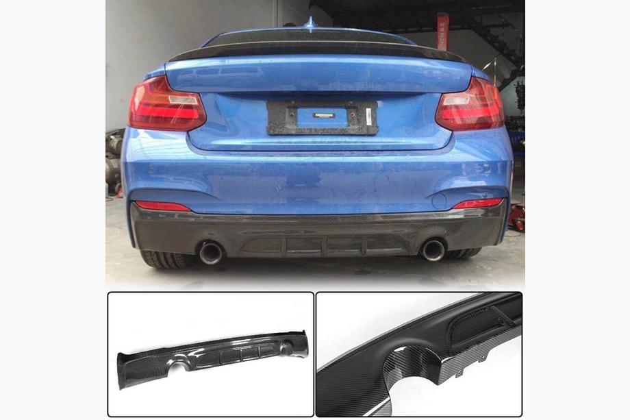 BMW řady 2 F22/F23 2014–2021 Difuzor zadního nárazníku V1 (pro F22/F23 M-Sport, karbon) Image