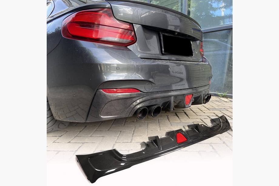 BMW řady 2 F22/F23 2014–2021 Difuzor zadního nárazníku V2 (pro F22/F23 M-Sport, karbon) Image