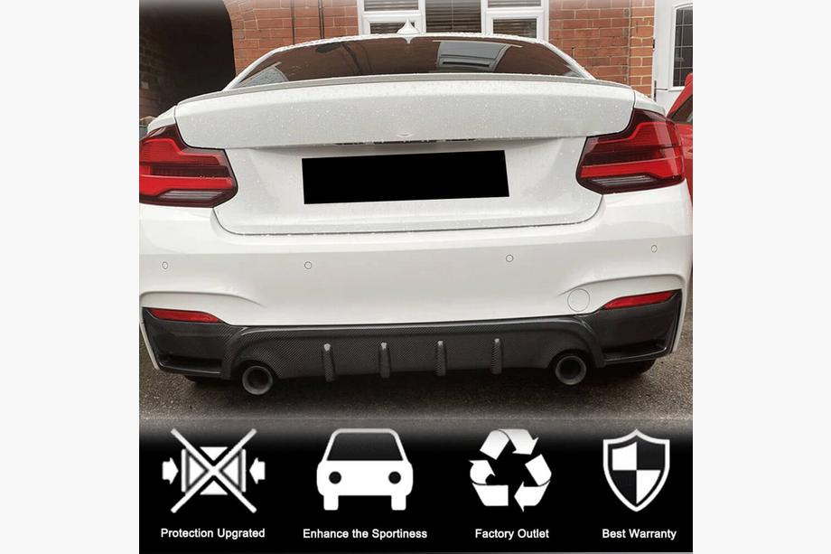 BMW řady 2 F22/F23 2014–2021 Difuzor zadního nárazníku FRP V5 (pro F22/F23 M Sport) Fotografie 3