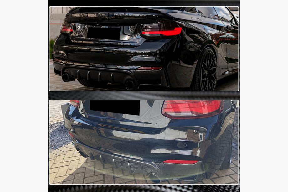BMW řady 2 F22/F23 2014–2021 Difuzor zadního nárazníku FRP V5 (pro F22/F23 M Sport) Fotografie 5