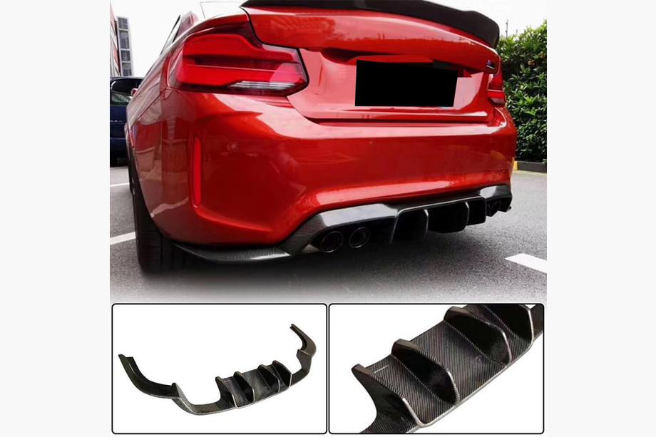 BMW řady 2 F22/F23 2014–2021 Difuzor zadního nárazníku V1 (pro F87 M2/M2C, karbon) Image