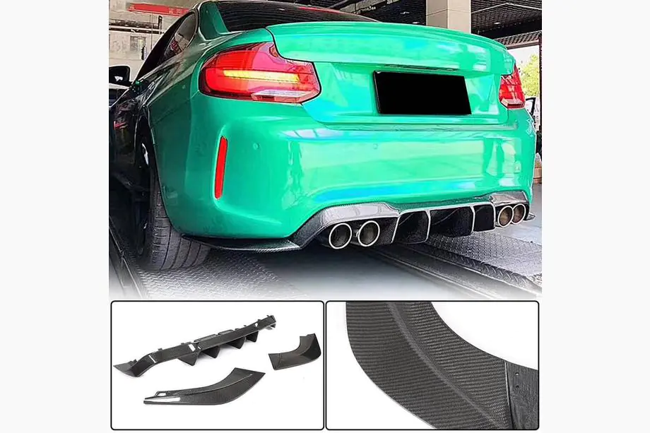 BMW řady 2 F22/F23 2014–2021 Difuzor zadního nárazníku V2 (pro F87 M2/M2C, karbon) Image