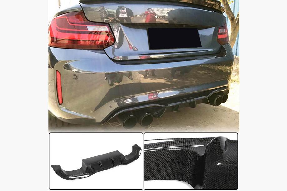 BMW řady 2 F22/F23 2014–2021 Difuzor zadního nárazníku V4 (pro F87 M2/M2C, karbon) Fotografie 1