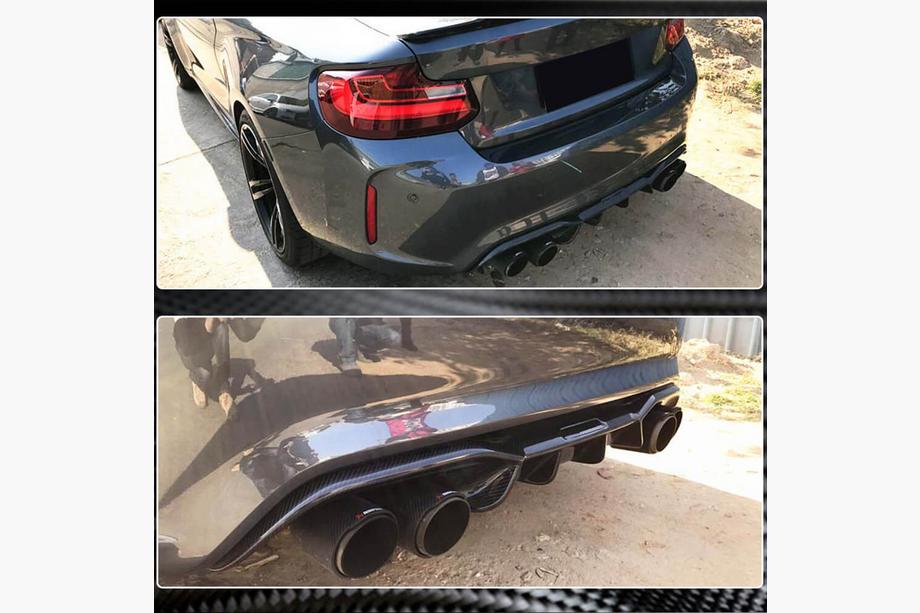 BMW řady 2 F22/F23 2014–2021 Difuzor zadního nárazníku V4 (pro F87 M2/M2C, karbon) Fotografie 3