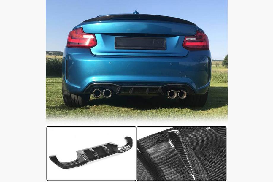 BMW řady 2 F22/F23 2014–2021 Difuzor zadního nárazníku V6 (pro F87 M2/M2C, karbon) Image