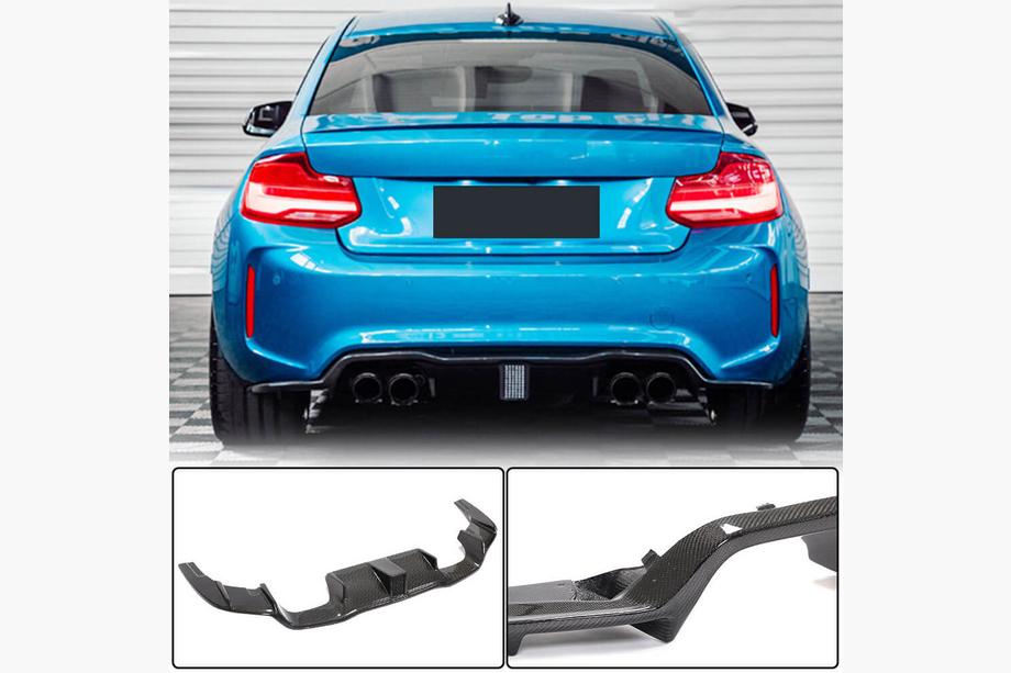 BMW řady 2 F22/F23 2014–2021 Difuzor zadního nárazníku V7 (pro F87 M2/M2C, karbon) Image