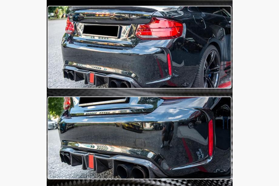 BMW řady 2 F22/F23 2014–2021 Difuzor zadního nárazníku V8 (pro F87 M2/M2C, karbon) Fotografie 5