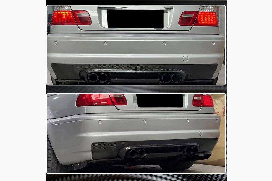 BMW řada 3 E46 1998–2006 Difuzor zadního nárazníku V1 (pro M3, karbon) Fotografie 3