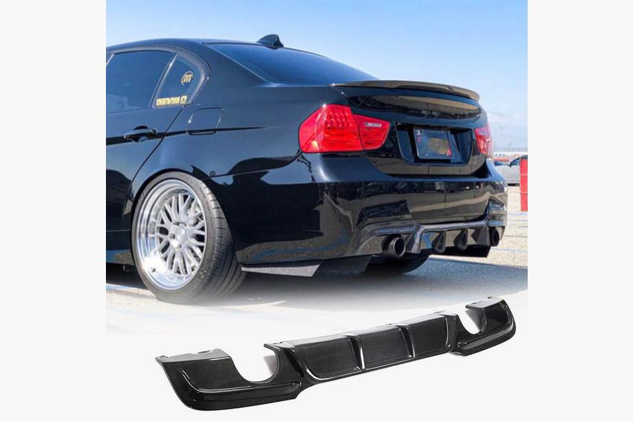 BMW řady 3 E90/E91 2005–2011 Difuzor zadního nárazníku FRP V4 (pro E90 M Sport) Image