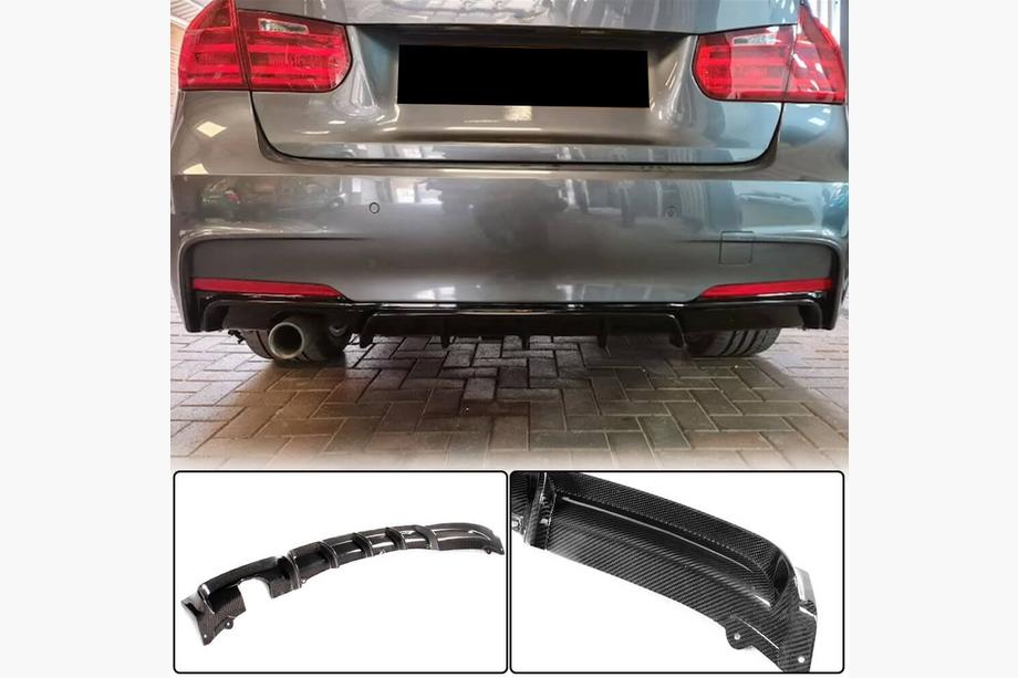BMW řada 3 F30/F31 2012–2019 Difuzor zadního nárazníku V3 (pro F30 M-Sport, karbon) Image