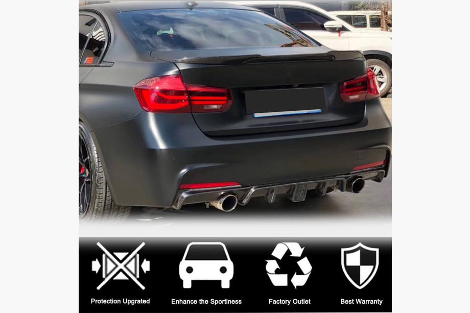 BMW řada 3 F30/F31 2012–2019 Difuzor zadního nárazníku V2 (pro F30 M-Sport, karbon) Fotografie 2