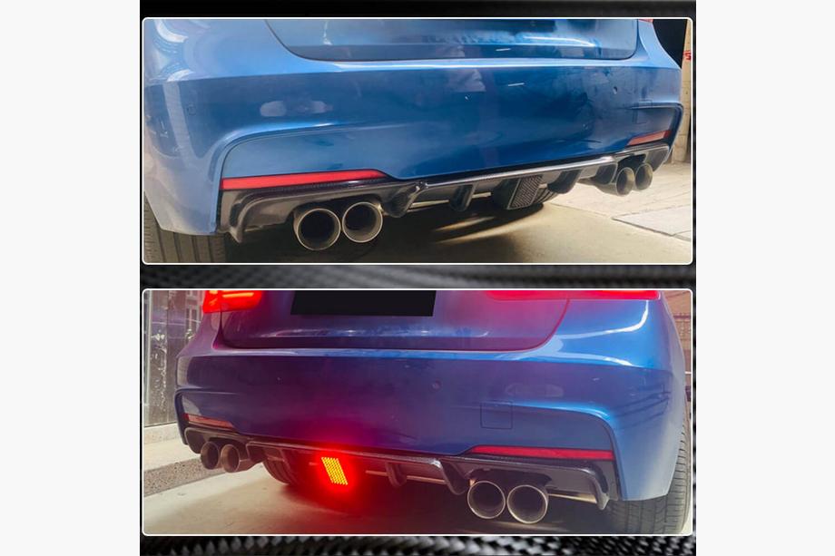 BMW řada 3 F30/F31 2012–2019 Difuzor zadního nárazníku V2 (pro F30 M-Sport, karbon) Fotografie 12
