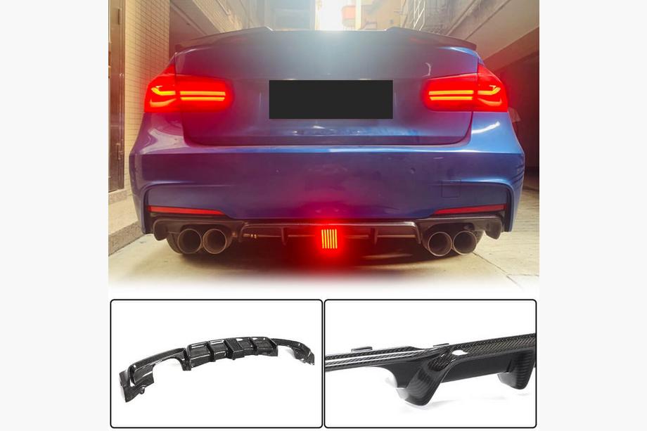 BMW řada 3 F30/F31 2012–2019 Difuzor zadního nárazníku V2 (pro F30 M-Sport, karbon) Fotografie 16