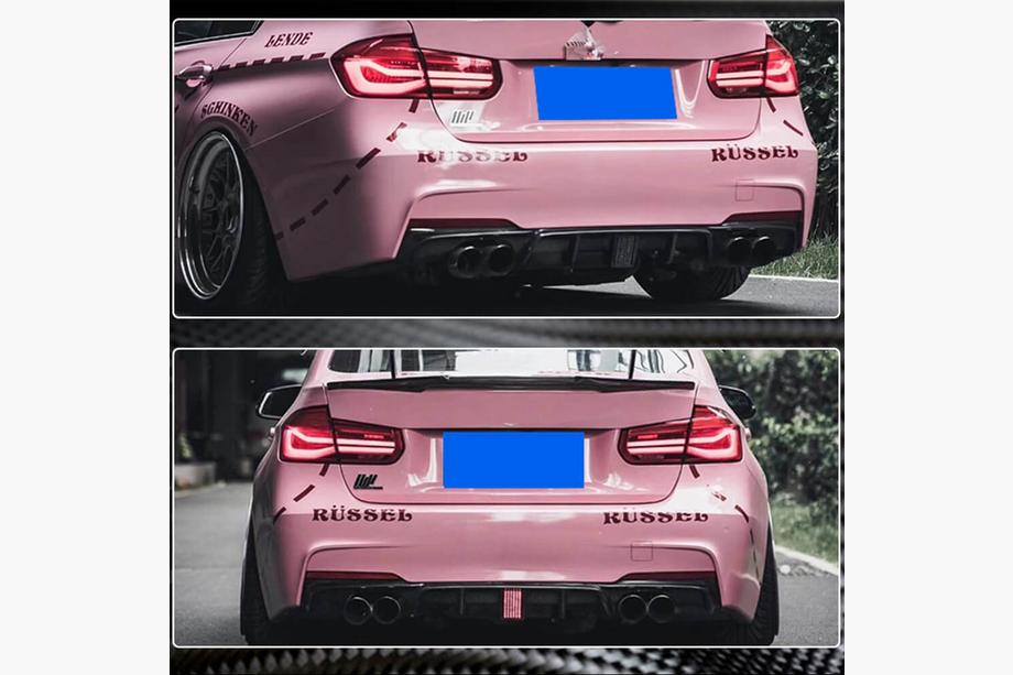 BMW řada 3 F30/F31 2012–2019 Difuzor zadního nárazníku V2 (pro F30 M-Sport, karbon) Fotografie 17