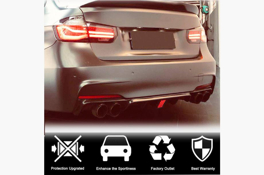 BMW řada 3 F30/F31 2012–2019 Difuzor zadního nárazníku V2 (pro F30 M-Sport, karbon) Fotografie 18